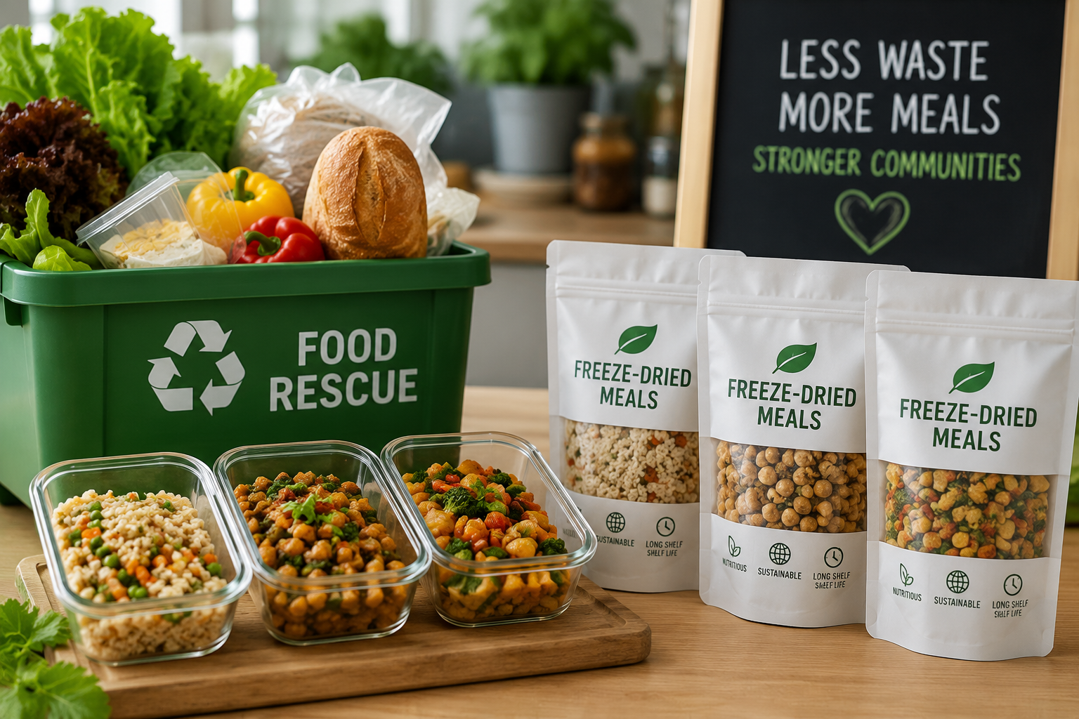 Food waste recovery and sustainable meal preservation